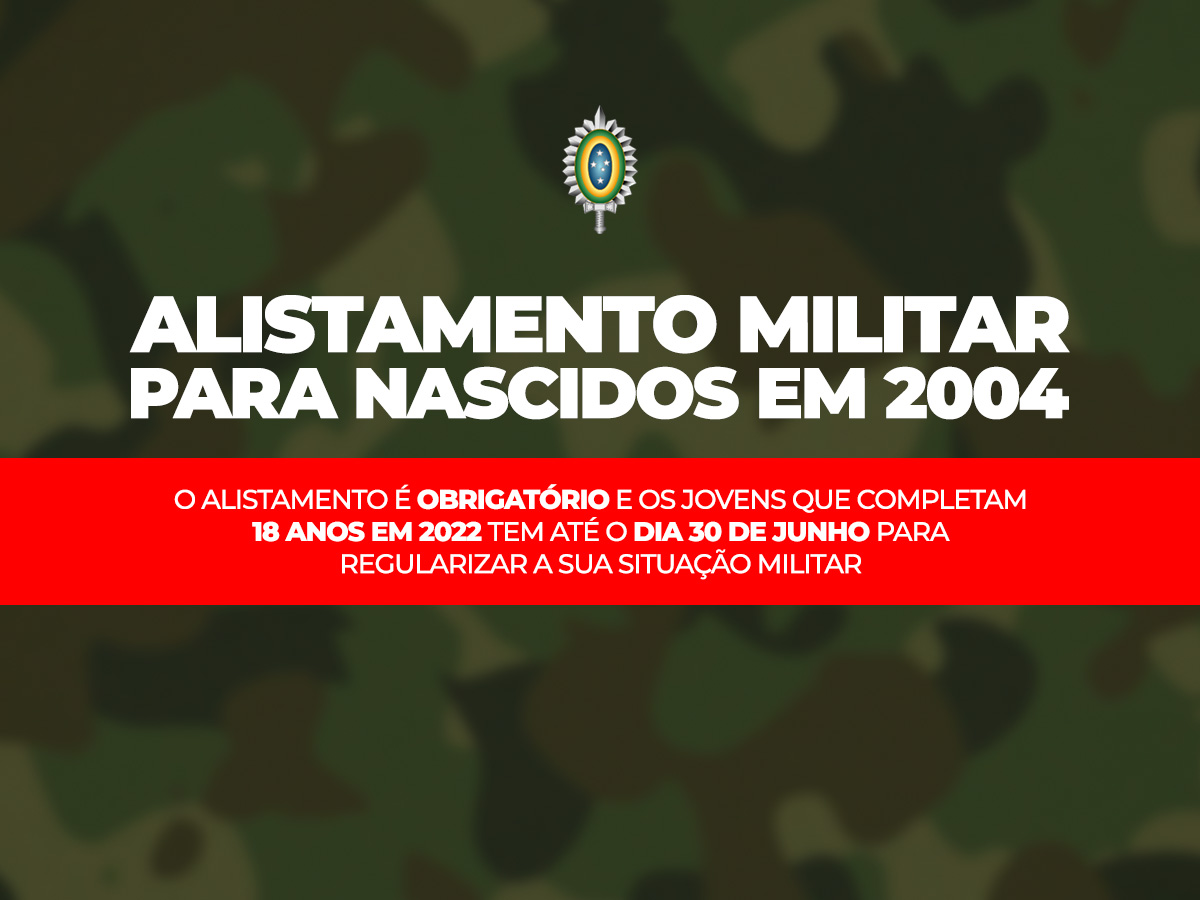 Alistamento militar pode ser feito online até 30 de junho