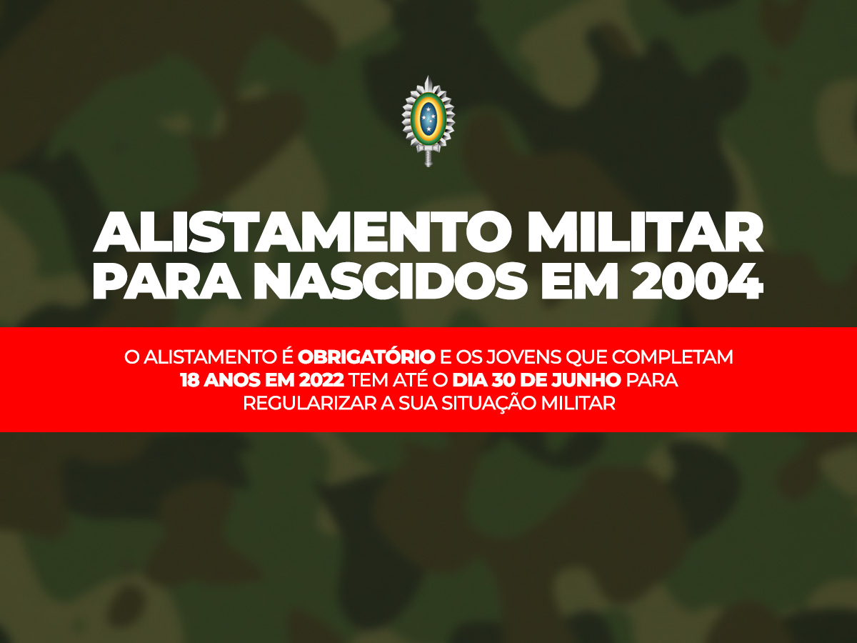 Jovens nascidos em 2005 já podem fazer Alistamento Militar obrigatório -  Prefeitura de São João Batista