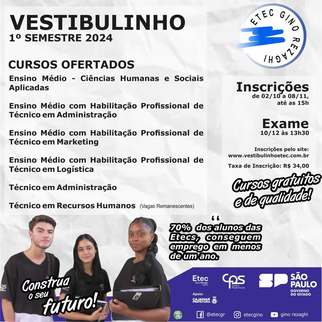 Quais os cursos mais concorridos do Vestibulinho? - Cursinho Decerto