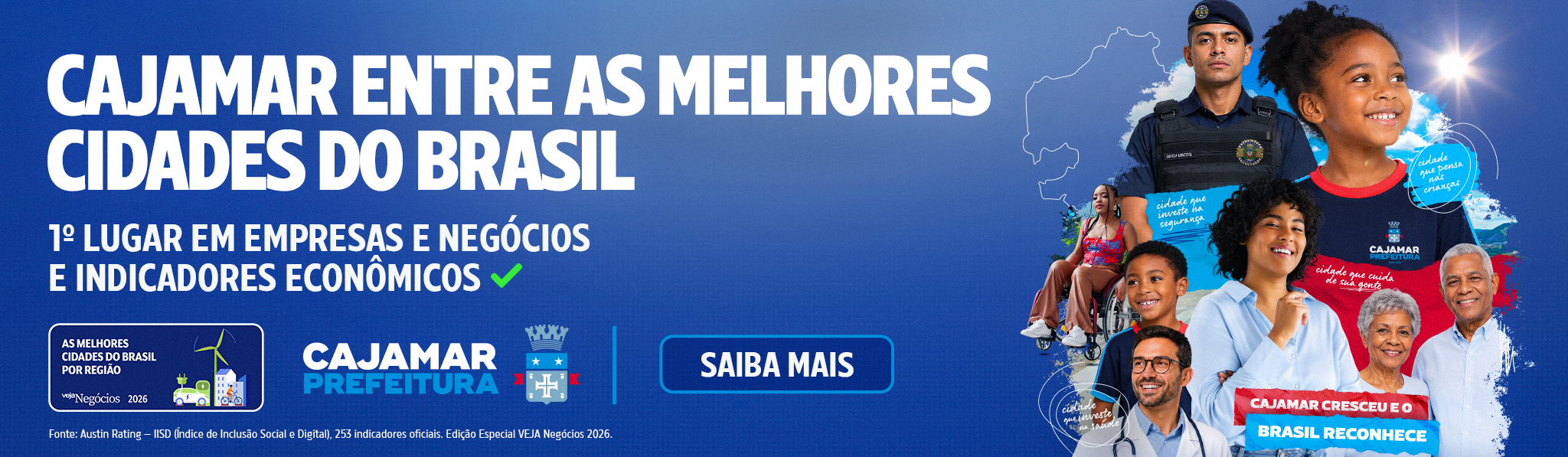 Cajamar entre as melhores cidades do Brasil